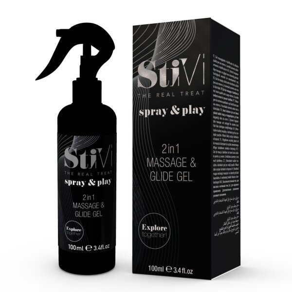 HOT StiVi - spray & play 2in1 Massage & Glide Gel 100ml