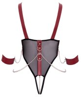 Cottelli BONDAGE Body ouvert inklusive Soft-Handfesseln M