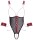 Cottelli BONDAGE Body ouvert inklusive Soft-Handfesseln XL
