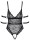 Cottelli BONDAGE Body ouvert mit 2 abnehmbaren Strapsen L