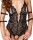 Cottelli BONDAGE Body ouvert mit 2 abnehmbaren Strapsen M