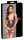 Cottelli BONDAGE Body ouvert mit Kettenleine und zwei Armfesseln M