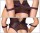 Cottelli BONDAGE Body ouvert mit Kettenleine und zwei Armfesseln M