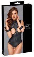Cottelli BONDAGE Body ouvert mit abnehmbarem Fesselgürtel L