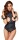 Cottelli BONDAGE Body ouvert mit abnehmbarem Fesselgürtel L