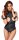 Cottelli BONDAGE Body ouvert mit abnehmbarem Fesselgürtel XL