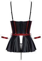 Cottelli BONDAGE Set mit Volant, String ouvert und 2 Armfesseln