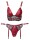 Cottelli BONDAGE Set im edlen roten Mattlook mit feinen schwarzen Spitzen L