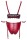 Cottelli BONDAGE Set im edlen roten Mattlook mit feinen schwarzen Spitzen L