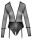 Cottelli BONDAGE Body mit transparentem Powernet-Oberteil L