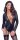 Cottelli BONDAGE Body mit transparentem Powernet-Oberteil M