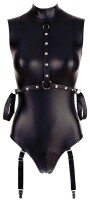 Cottelli BONDAGE Body im schwarzen elastischen Mattlook