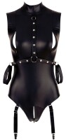 Cottelli BONDAGE Body im schwarzen elastischen Mattlook