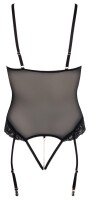 Cottelli BONDAGE Body aus Powernet und Spitze mit Metalldetails