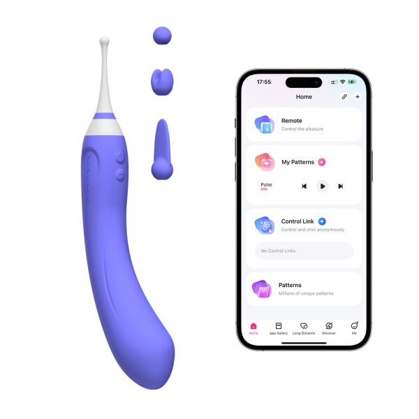 Lovense Hyphy Vibrator mit 2 Motoren beidseitig verwendbar