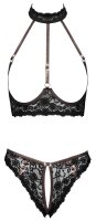 Cottelli LINGERIE Set mit busenfreiem Hebe-BH und schrittoffenem Slip