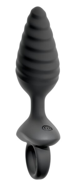 ANOS Flexible Butt Plug Twisted Design with Vibrations