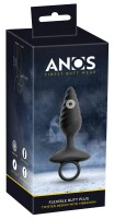 ANOS Flexible Butt Plug Twisted Design with Vibrations