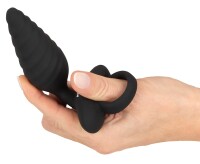 ANOS Flexible Butt Plug Twisted Design with Vibrations