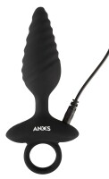 ANOS Flexible Butt Plug Twisted Design with Vibrations