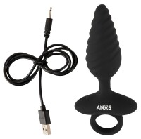 ANOS Flexible Butt Plug Twisted Design with Vibrations