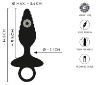 ANOS Flexible Butt Plug Twisted Design with Vibrations