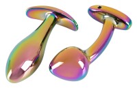 ANOS Metal Butt Plug Set in Rainbow Colours