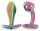 ANOS Metal Butt Plug Set in Rainbow Colours