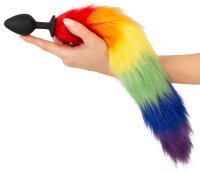 You2Toys fluffy tail Regenbogenfarben