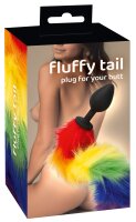 You2Toys fluffy tail Regenbogenfarben