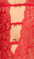 kissable Body aus feiner roter Spitze L/XL