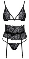 kissable Set aus feiner schwarzer Spitze