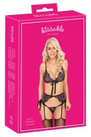 kissable Set aus feinem schwarzem Powernet L/XL