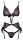 kissable Set aus feinem schwarzem Powernet L/XL