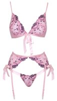 kissable Set aus feinem roséfarbenem Powernet L/XL