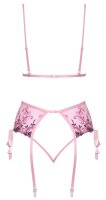kissable Set aus feinem roséfarbenem Powernet L/XL