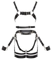 ZADO Harness-Set aus Leder inklusive Handfesseln & Haltegriff