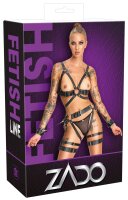 ZADO Harness-Set aus Leder inklusive Handfesseln & Haltegriff