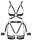 ZADO Harness-Set aus Leder inklusive Handfesseln & Haltegriff