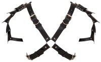 ZADO Harness aus Leder mit auffälligen Schulterpanzern S-L