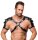 ZADO Harness aus Leder mit auffälligen Schulterpanzern S-L