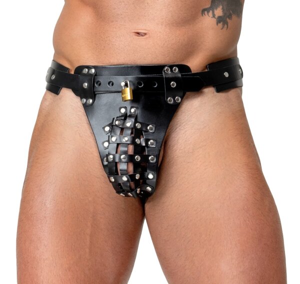 ZADO Keuschheits-String aus Leder S-2XL