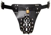 ZADO Keuschheits-String aus Leder S-2XL