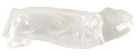 Crystal Penis Sleeve with extension + ball ring 19,2 cm