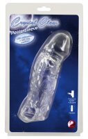 Crystal Penis Sleeve with extension + ball ring 19,2 cm
