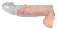 Crystal Penis Sleeve with extension + ball ring 23 cm