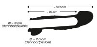 Crystal Penis Sleeve with extension + ball ring 23 cm