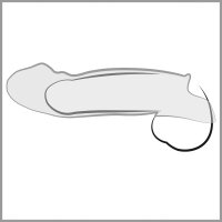Crystal Penis Sleeve with extension + ball ring 23 cm