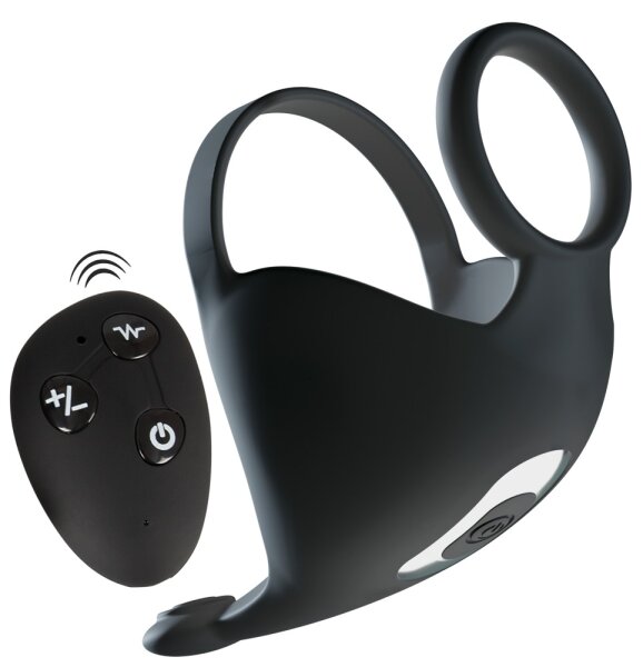 Rebel Cock ring with RC ball massager
