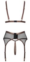 Abierta Fina Set mit Soft-BH, Strapsgürtel und Ouvert-String